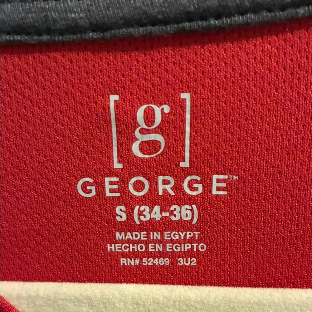 George Bright Red Short Sleeve Henley - Picture 2 of 4
